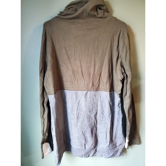 NWT Ampersand Avenue Women's Cowl Neck Pullover XXXL No Pocket Olive Green Gray - Picture 6 of 12